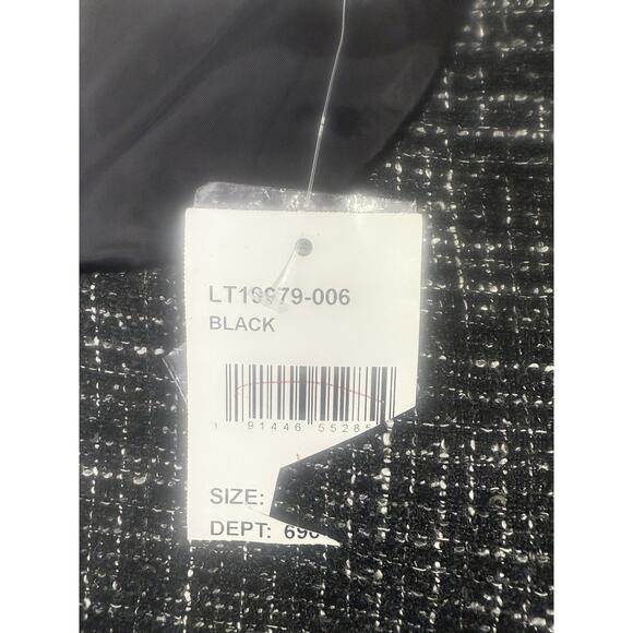 Lush Large Tweed Cropped Tank Pearl Detail Festival Party Nightlife Clubwear - Picture 5 of 9